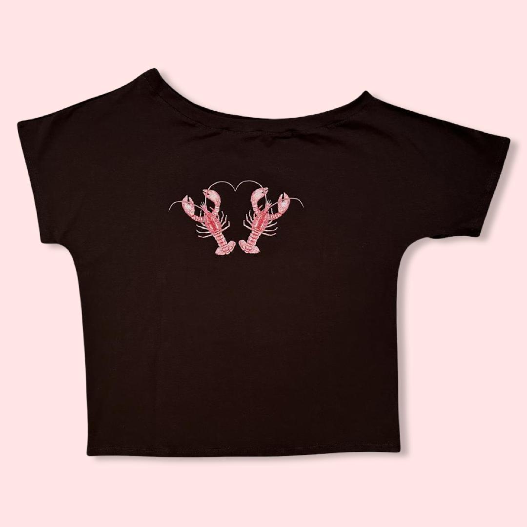 Lobsters Off-Shoulder T-Shirt