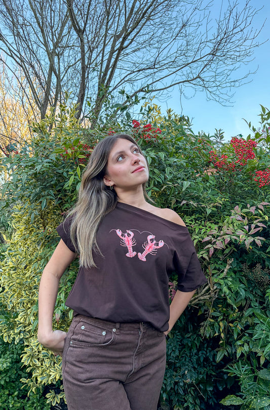 Lobsters Off-Shoulder T-Shirt