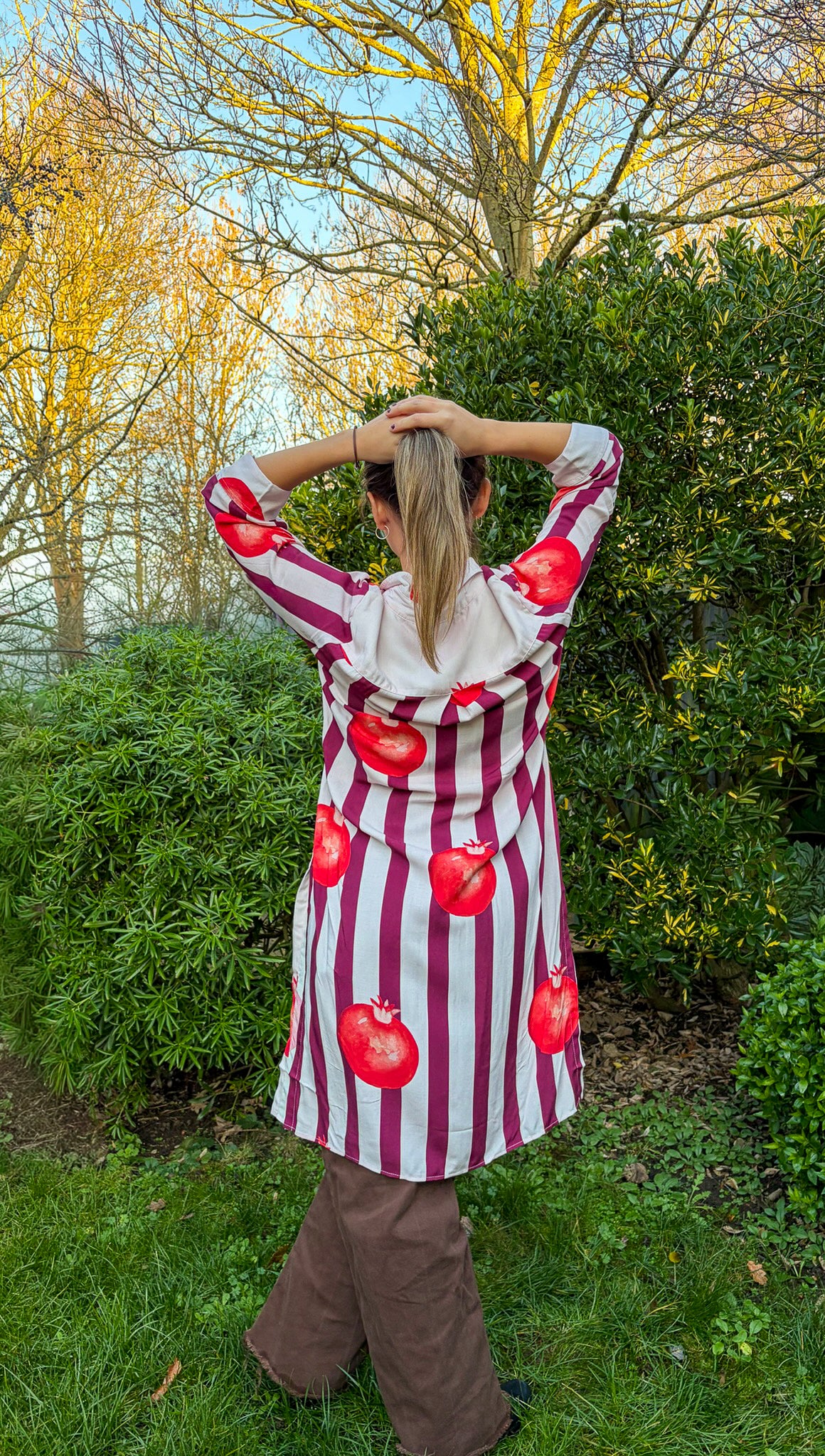 Granadas en Rayas Shirt Dress