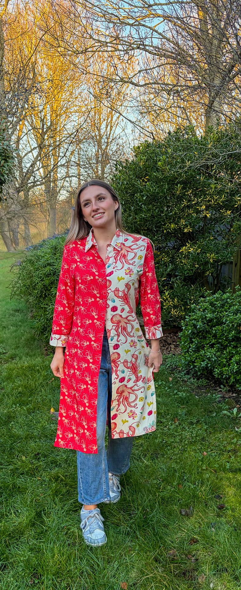 Mareas de Flores Shirt Dress