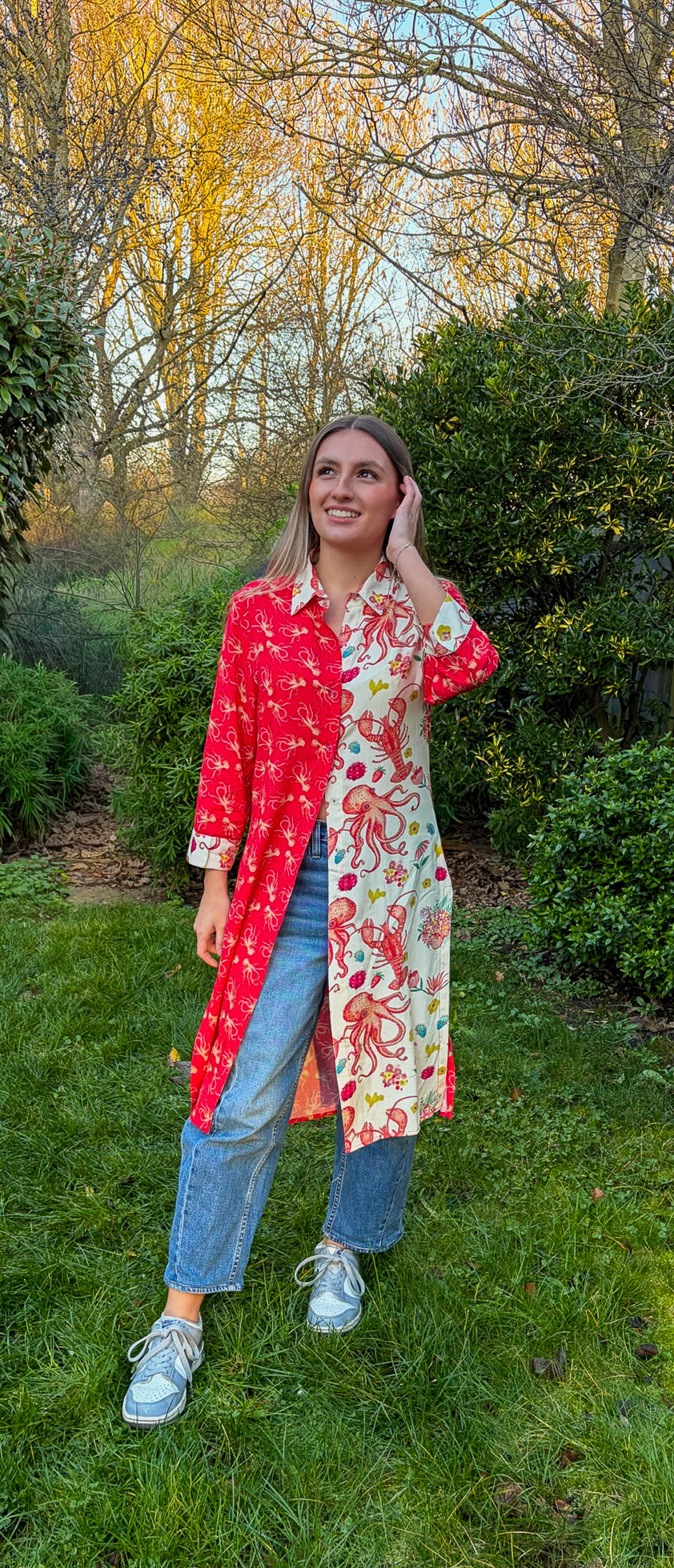 Mareas de Flores Shirt Dress