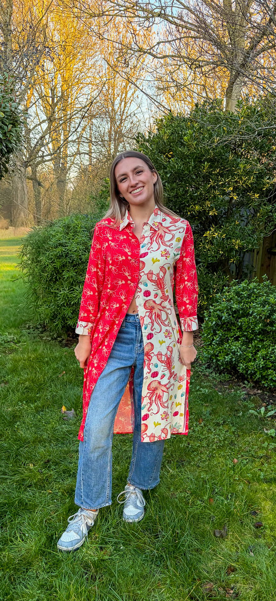 Mareas de Flores Shirt Dress