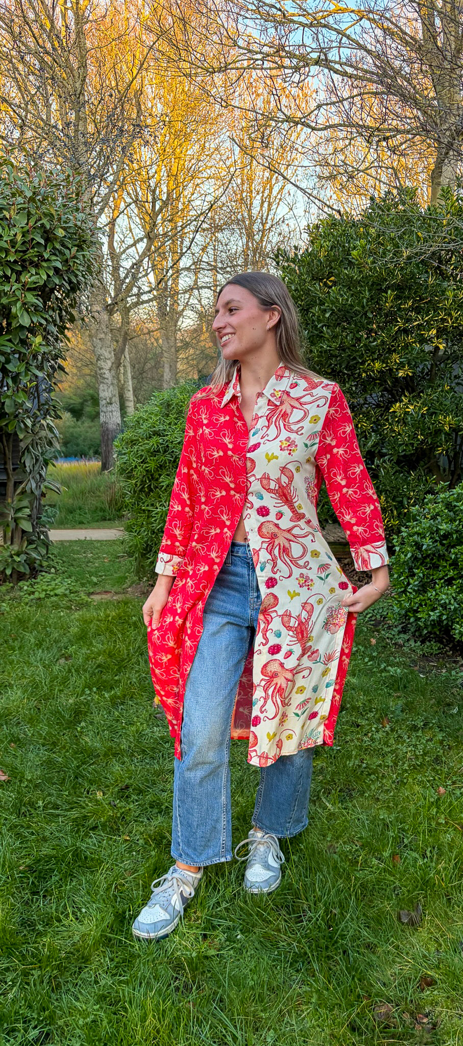 Mareas de Flores Shirt Dress