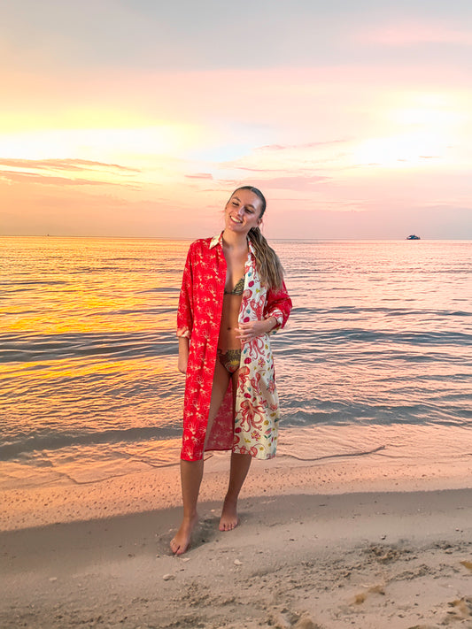 Mareas de Flores Shirt Dress