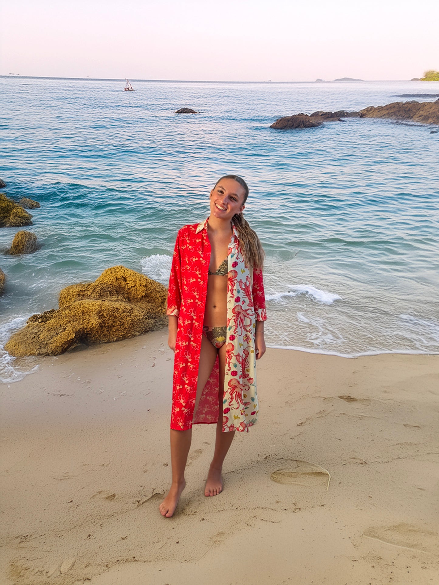 Mareas de Flores Shirt Dress
